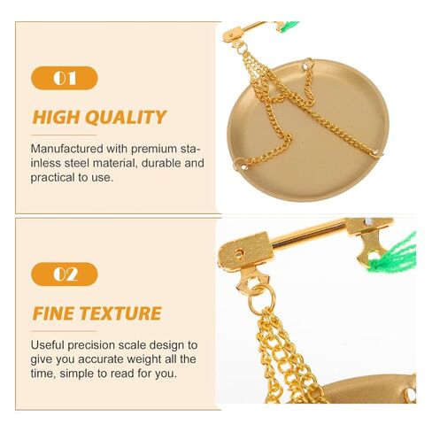 Handheld Chinese Medicine Gram Scale Small Copper Apothecary Balance Vintage Style Weighing Tool for Herbal Tea Jewelry in Saudi Arabia