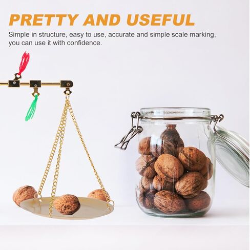 Handheld Chinese Medicine Gram Scale Small Copper Apothecary Balance Vintage Style Weighing Tool for Herbal Tea Jewelry in Saudi Arabia