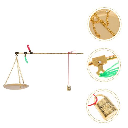 Handheld Chinese Medicine Gram Scale Small Copper Apothecary Balance Vintage Style Weighing Tool for Herbal Tea Jewelry in Saudi Arabia