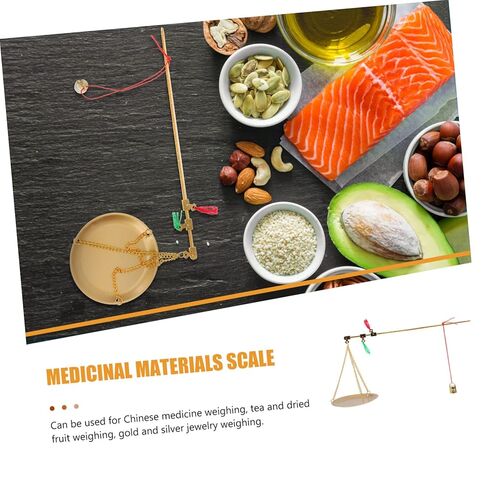 Handheld Chinese Medicine Gram Scale Small Copper Apothecary Balance Vintage Style Weighing Tool for Herbal Tea Jewelry in Saudi Arabia