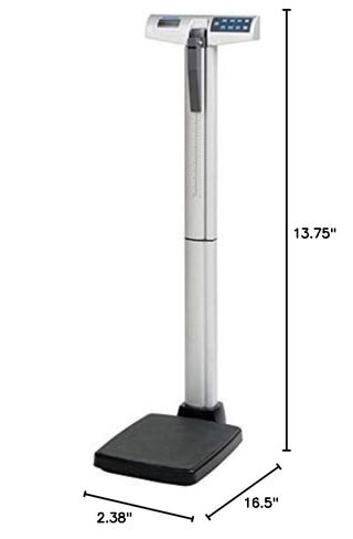 Health o Meter 500KL Digital Stand-On Scale with Height Rod & AC Adapter - 660 lb Capacity in Kuwait