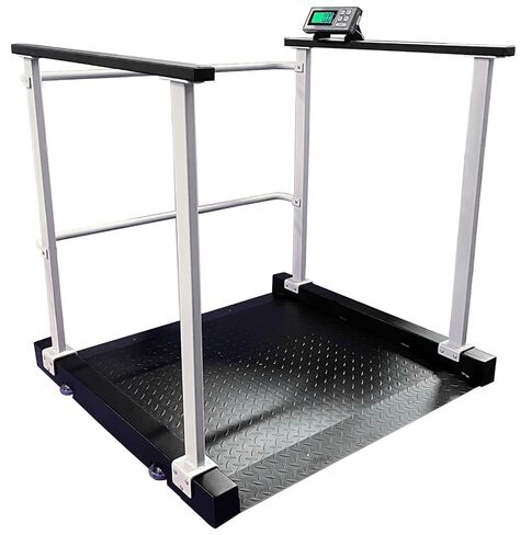 ميزان الكرسي المتحرك Tree LWC-HR 1000، 1000 رطل × 0.2 رطل، مقاوم للانزلاق، منصة ألومنيوم خفيفة الوزن مع قضبان يدوية ومنحدرات لسهولة الوصول in Kuwait