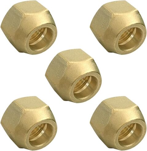 Joywayus 5 قطعة النحاس 1/2 "مضيئة الجوز SAE 45 درجة مضيئة وصلة أنبوب لتكييف الهواء أنبوب نحاسي تمديد بعقب أنبوب النحاس in Saudi Arabia