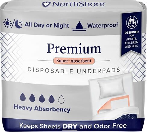 NorthShore Premium, 36 x 36, 40 oz., Green Super-Absorbent Underpads (Chux), X-Large, Pack/10 in Kuwait