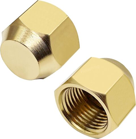 Hooshing 4PCS Brass Flare Plug SAE 45 Degree Flare Tube Fitting Seal Plugs and Cap Assortment Kits for 3/8" Tube OD in Saudi Arabia