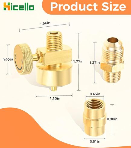3 PCS Propane Gas Brass Fitting Kit Bundle – Includes 1 * 1LB Propane Tank Needle Valve with 1/4" NPT Connector + 1 * 1/4" NPT Female Coupler + 1 * Half Union Gas Adapter (3/8" Flare x 1/4" NPT) in Saudi Arabia