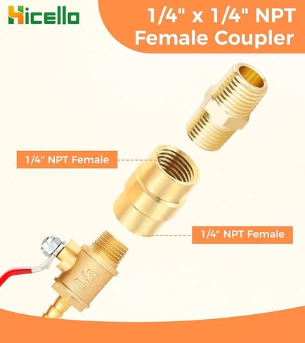 3 PCS Propane Gas Brass Fitting Kit Bundle – Includes 1 * 1LB Propane Tank Needle Valve with 1/4" NPT Connector + 1 * 1/4" NPT Female Coupler + 1 * Half Union Gas Adapter (3/8" Flare x 1/4" NPT) in Saudi Arabia