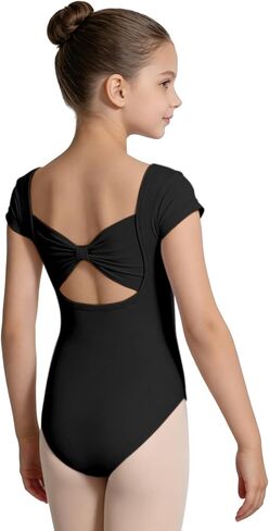 Dons Girl Bow Back Short Sleeve Leotard for Dance, Gymnastics and Ballet (Toddler/Little Kid/Big Kid) in Kuwait