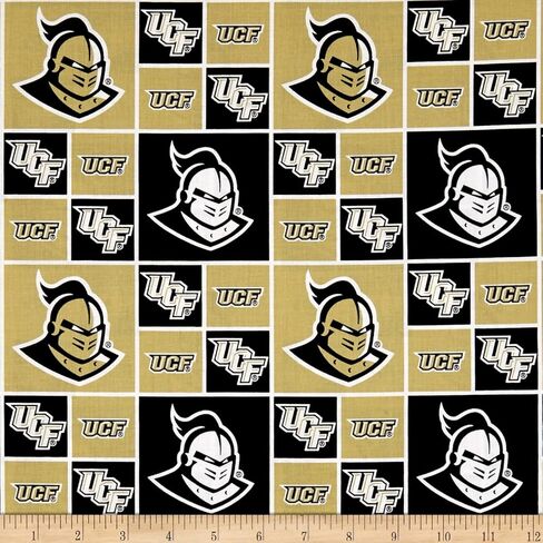 NCAA Central Florida UCF Knights Box Logos Allover, Fabric by the Yard in Saudi Arabia