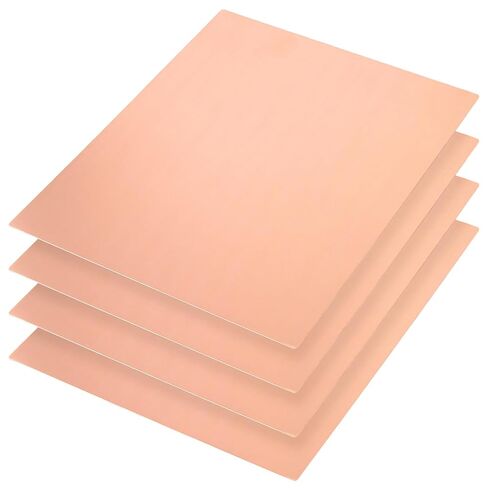 LEXININ Pure Copper Sheet Metal, 24 Gauge, 8 x 10 Inches, 4 Pack in Saudi Arabia