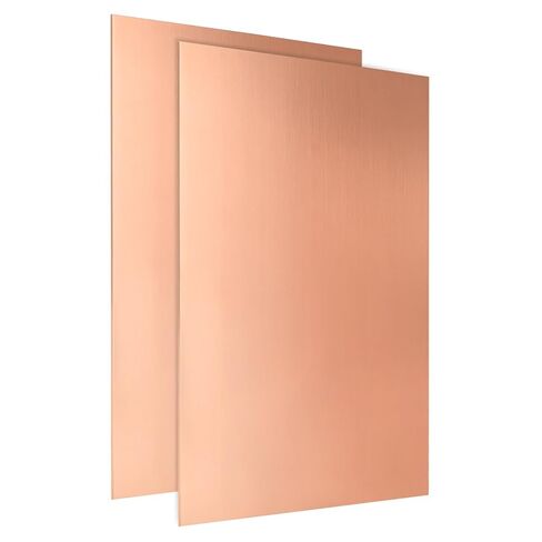 SOUJAP 2 PCS 11.8 x 7.87 inch Copper Sheet, 24 Gauge (0.5mm) Copper Metal Plate Film Attached for Jewelry, DIY Crafts, Repairs in Saudi Arabia