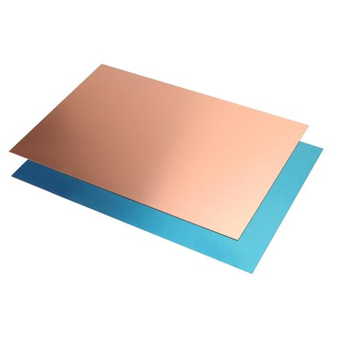 SOUJAP 4 PCS 12 x 8 inch Copper Sheet, 24 Gauge (0.5mm) Copper Metal Plate Film Attached for Jewelry, DIY Crafts, Repairs in Saudi Arabia