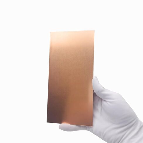 1-Pack 99.9% Pure Copper Sheets Metal 4 "x 8", 18 Gauge Copper Sheets with Double-Side Protective Film for Jewelry Making, Crafts, Soldering, Electrical Projects，DIY(1.5mm Thick) in Saudi Arabia