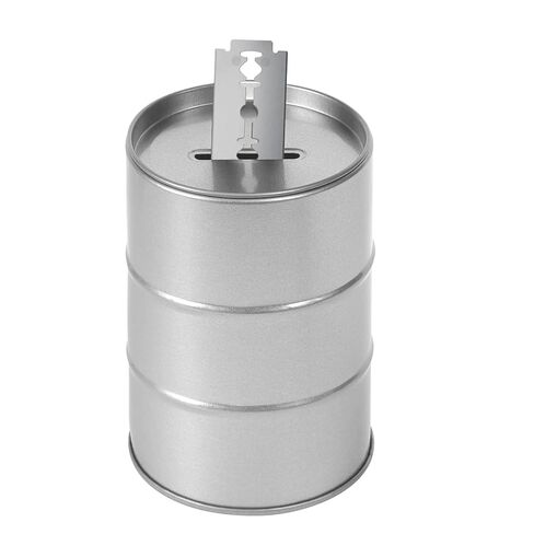Linkidea Safety Razor Blade Disposal Container Box, Metal Razor Disposal Case Safe Bank for Storing Used Wasted Blades (Silver) in Saudi Arabia