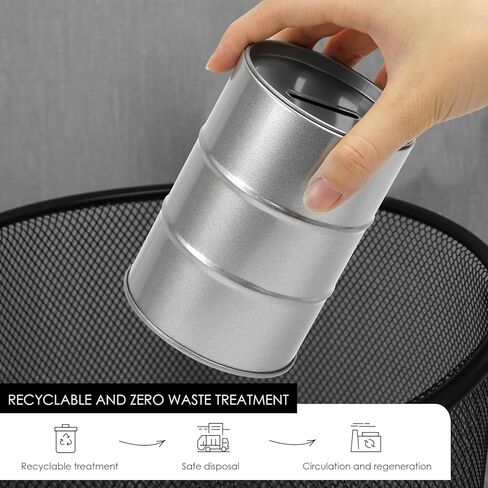 Linkidea Safety Razor Blade Disposal Container Box, Metal Razor Disposal Case Safe Bank for Storing Used Wasted Blades (Silver) in Saudi Arabia