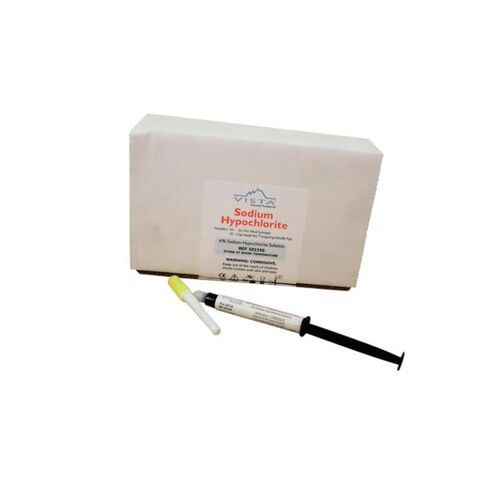 Vista Dental 502350 6% Sodium Hypochlorite Syringes 3cc 27 Gauge 10/Pk in Kuwait