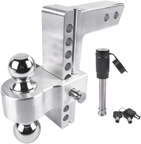 AP03 Adjustable Trailer Hitch Compatible with 2 Inch Receiver 8 Inch Drop Or Rise Aluminum Hitch 12500 LBS Capacity in Saudi Arabia