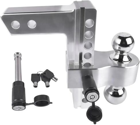 AP03 Adjustable Trailer Hitch Compatible with 2 Inch Receiver 8 Inch Drop Or Rise Aluminum Hitch 12500 LBS Capacity in Saudi Arabia