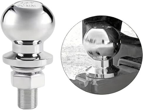 2 Inch Ball Hitch 2 Inch Diameter Tow Ball Heavy Duty RV Trailer Hitch Ball Accessory 7700 Lbs Compatible with Marine Grade Boat Models Universal Fit(Silver) in Saudi Arabia