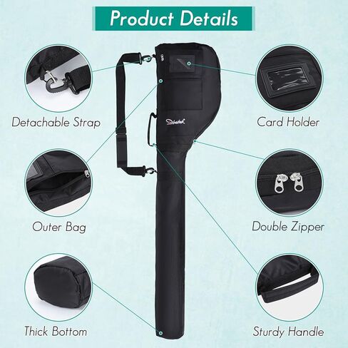 Golf Club Bag, Foldable Golf Carry Bag with Adjustable Sling Strap for 3-7 Clubs, Lightweight Golf Sunday Bag Ideal for Golf Course & Travel in Kuwait