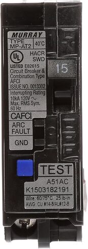 Murray MPA115AFC 15-Amp Single Pole 120-volt Plug-On Combination AFCI Breaker in Kuwait