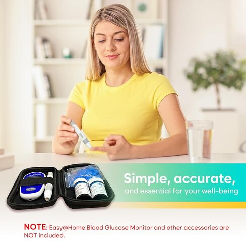 Easy@Home Blood Glucose Test Strips for Diabetes: for Use with Blood Sugar Monitor - Self Glucose Testing - 100 Diabetic Test Strips EBG-100SL-STRIP in Saudi Arabia