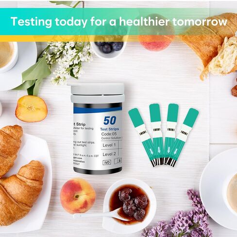 Easy@Home Blood Glucose Test Strips for Diabetes: for Use with Blood Sugar Monitor - Self Glucose Testing - 100 Diabetic Test Strips EBG-100SL-STRIP in Saudi Arabia