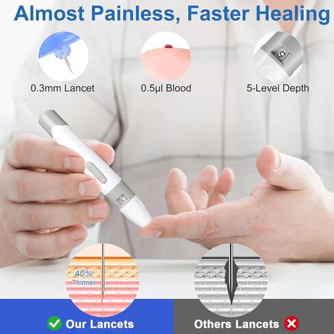 مجموعة مراقبة الجلوكوز، مراقبة نسبة السكر في الدم مع 50 شريطًا ومشارط، مجموعة اختبار مرض السكري مع إخراج تلقائي، بدون ترميز، شاشة كبيرة لكبار السن، مجموعة اختبار السكر في الدم للسفر والاستخدام المنزلي in Kuwait