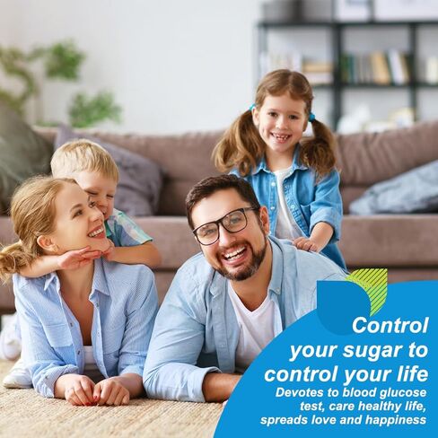 مجموعة أدوات مراقبة الجلوكوز، مراقبة نسبة السكر في الدم مع 100 شريط اختبار و100 وخز لاختبار مرض السكري، جهاز قياس نسبة الجلوكوز في الدم عالي الدقة مع إخراج تلقائي، بدون ترميز وشاشة LCD كبيرة لكبار السن، مجموعة اختبار السكر في الدم للسفر والاستخدام المنزلي in Kuwait