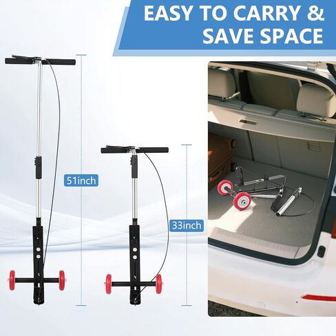 Marking Paint Wand, Industrial Two-Wheeled Marking Stick for Line Paint Stripe Ground, Side Push Applicator for Sport Field & Utility Marking | Compatible with Inverted Marking Paint(T-Tip Nozzle) in Kuwait