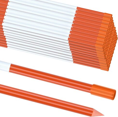 100 قطعة من علامات الممر مقاس 48 بوصة، وأعمدة الممر العاكسة بقطر 1/4 بوصة مع أداة التثبيت، وأوتاد الثلج المصنوعة من الألياف الزجاجية البرتقالية مع شريط عاكس لمواقف السيارات والممرات in Kuwait