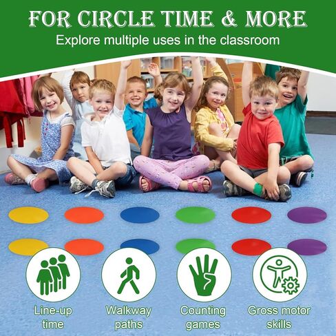 18 Pcs Non Slip Poly Spot Markers Set, 4 inch and 9 inch Floor Dots for Soccer Speed Agility Training, Multicolor (Comes with a Storage Bag) in Kuwait