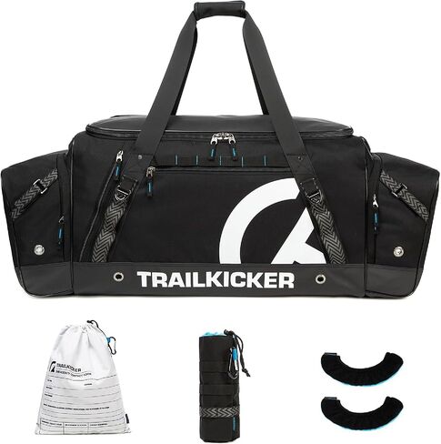 حقيبة هوكي فاخرة كبيرة جدًا من TRAILKICKER، معدات رياضية متينة مع جيوب متعددة، مثالية لهوكي الجليد والعتاد الرياضي، أزرق in Kuwait