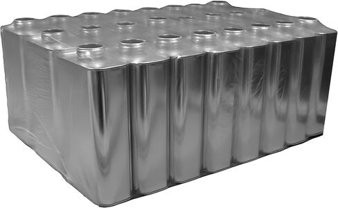 Air Sea Containers | 1 L F-Style Metal Can | F-Style Reusable Metal Can | Tin Plated Steel Can | Screw Cap Included (Empty Can) Can With Delta Opening | Case of 24 in Kuwait