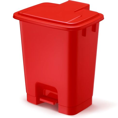 1pcs Red Step on Trash Can Hands-Free Waste Bin with Odor Control Lid Touchless Sanitary Use Garbage Can for Lab Dental Home Clinic Office (10 Gallon) in Saudi Arabia