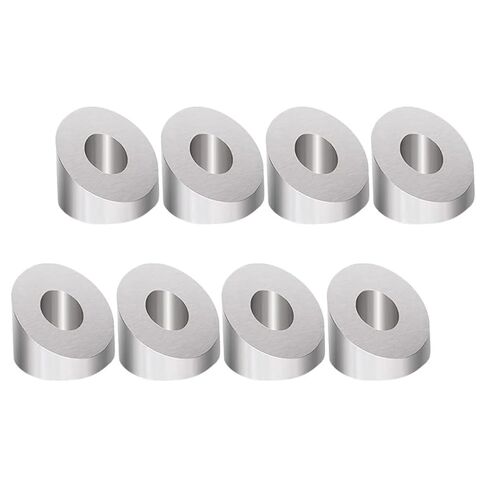 8Pcs Stainless Steel Beveled Washers 1/4 Inch Angle Cable Railing Bracket Kit Protective Sleeves for Stair Railing Hardware Installation in Kuwait