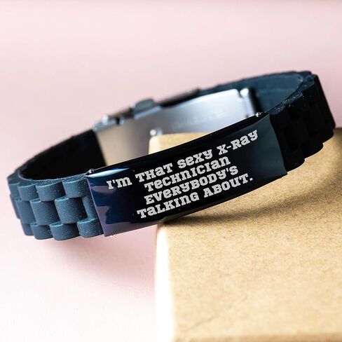 Funny X-Ray Technician Gifts for Men from Friends - Glide lock Clasp Bracelet Birthday Unique in Saudi Arabia