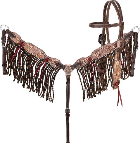 Showman Golden Horn Browband Headstall & Breast Collar Set in Saudi Arabia