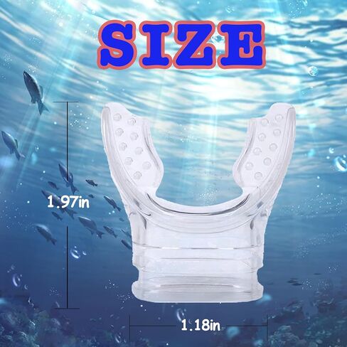 PWind Silicone Snorkel Mouthpiece Soft Comfortable Spare Replacement Scuba Diving Mouthpiece for Regulators with Regulator Tie Fits Most Standard Regulators in Saudi Arabia