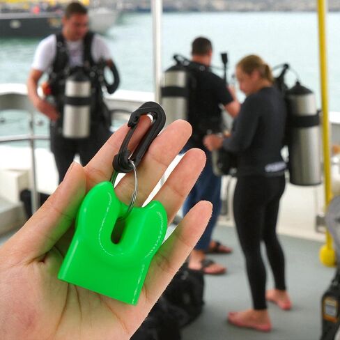 Scuba Regulator Mouthpiece Cover with Clip for Diving & Snorkeling, Protect Against Dirt Sand Debris, Easy to Attach Remove, Ideal Dive Gear Accessory PVC Octopus Holder Retainer Dust Protector Cap in Kuwait