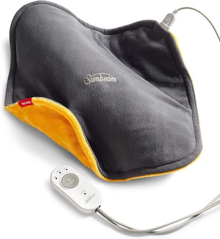 Sunbeam ConformHeat Heating Pad, 14" x 14", Lightly Weighted, Flexible Design, XpressHeat Technology, Machine-Washable, Pain Relief for Back, Shoulder, Neck, Grey in Saudi Arabia