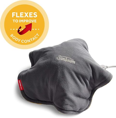 Sunbeam ConformHeat Heating Pad, 14" x 14", Lightly Weighted, Flexible Design, XpressHeat Technology, Machine-Washable, Pain Relief for Back, Shoulder, Neck, Grey in Saudi Arabia