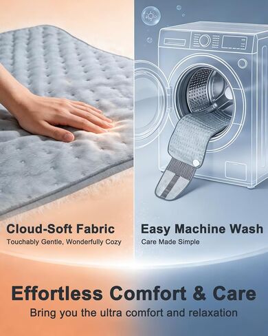 Heating Pad for Back Pain Relief, 12" x 24" + 26" XL Electric Heating Pad for Period Cramps with Loop Fastener for Hands-Free 360 Fit, 4 Timers & 6 Temperatures, Auto Shut-Off, Machine Washable in Kuwait