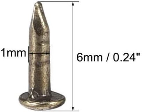 Stainless Steel Hardware Nails, 300pcs 1X6mm, Used for DIY Decoration Home Accessories Bronze Color high Quality Carbon Steel in Saudi Arabia