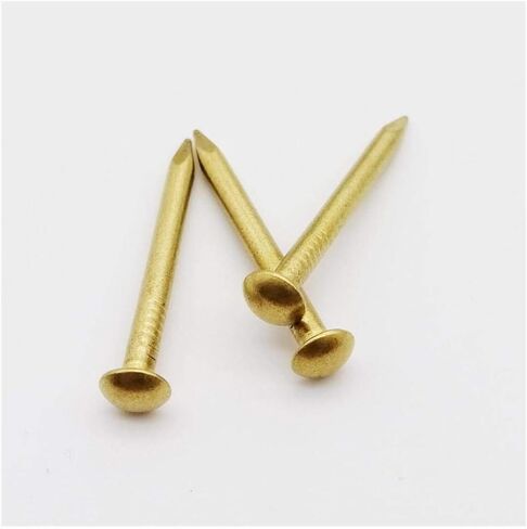 Hardware Nails,concrete nail, Pure Copper Round Head Nails, 10 / 100pcs Golden, 1.2/1.5/2/2.8mm, Small Mini, Length=8-50mm-50pcs 2x20mm(100pcs 1.2x12mm) in Saudi Arabia