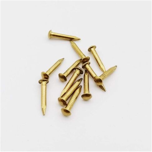Hardware Nails,concrete nail, Pure Copper Round Head Nails, 10 / 100pcs Golden, 1.2/1.5/2/2.8mm, Small Mini, Length=8-50mm-50pcs 2x20mm(100pcs 1.2x12mm) in Saudi Arabia