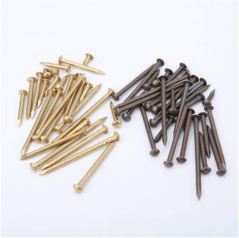 Hardware Nails,concrete nail, Pure Copper Nails, Round Head Shape Household Antique Sofa Decoration Woodworking, 250g-40mm Bronze(20mm Copper Bright) in Saudi Arabia
