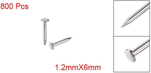 Stainless Steel Hardware Nails, 800pcs Small Nail Nails 1.2mm X 6mm, high Quality Carbon Steel for DIY Decoration Home Accessories in Saudi Arabia