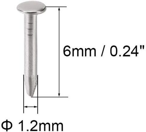 Stainless Steel Hardware Nails, 800pcs Small Nail Nails 1.2mm X 6mm, high Quality Carbon Steel for DIY Decoration Home Accessories in Saudi Arabia