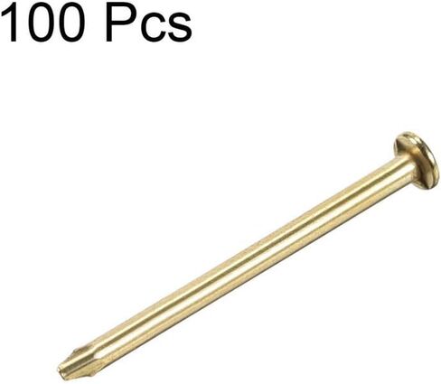 Stainless Steel Hardware Nails, 100 Small Nail Nails 1.2 X19mm, Used for DIY Decoration Picture Wooden Box Household Accessories Gold in Saudi Arabia